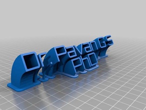 my customized sweeping 2-line name plate dr pavan phd office 3d print model - Mito3D