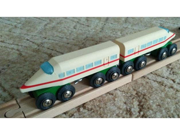 high speed train wooden track brio ikea thomas compatible mechanical toys lillabo 3D print model - Mito3D
