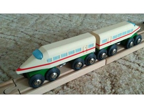 treno ad alta velocità pista in legno brio, ikea thomas compatibile meccanica i giocattoli brio lillabo 3d print model - Mito3D