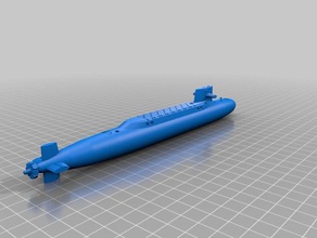 george washington class submarine simplified vehicles boat missile launcher nuclear power 3d print model - Mito3D