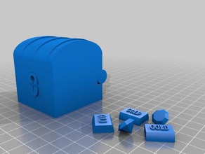 baú do tesouro 3d impressão 3d print model - Mito3D