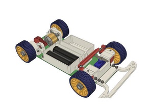 simple rc car brushless motor vehicles 3d print model - Mito3D