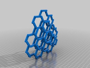 hexagon pyramid math art 3d print model - Mito3D