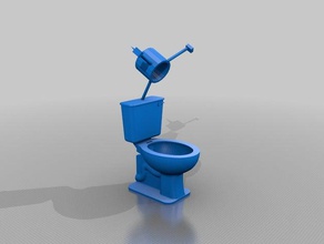 space age 1950s toilet prospector sculptures 3d print model - Mito3D