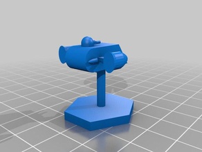 starfinder ship mini experiment without textures 3d printing 3d print model - Mito3D