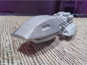 bsp split vehicles battlestar galactica glued pieces pegasus spaceship 3d print model - Mito3D