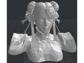 chun li Büste Menschen 3d print model - Mito3D