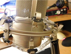 mxl990 süspansiyon mount springs dönüşüm ses mikrofon bağlama 3d print model - Mito3D