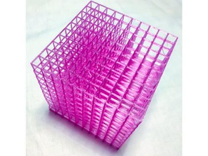 10x10x10cm hollow cube 1 liter math 1000cm3 calibration convert metric volume destructive testing torture test 3d print model - Mito3D