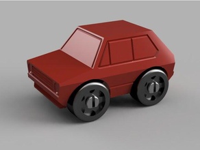 volkswagen golf gti duplo compatible de la construcción los juguetes comaptible coche vw 3d print model - Mito3D