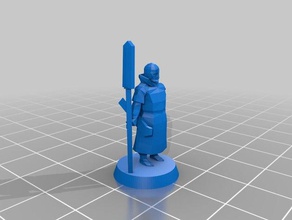 moscou guerreiro polearm 18mm brinquedos jogos miniatura wargaming 3d print model - Mito3D