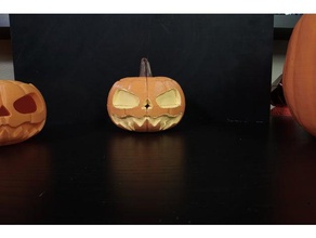 2x2 spooky jack-o-lantern de matemáticas art halloween la calabaza rubiks cube 3d print model - Mito3D