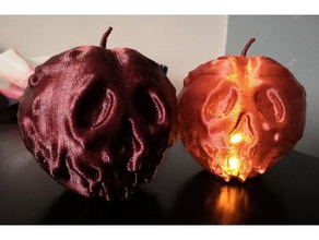 zehirli elma oyuk modelleri Cadılar Bayramı dekorasyonu 3d print model - Mito3D