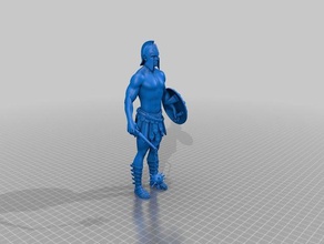 gladiador 2a modelos figura de acción arte griego la mitología griega escultura hombre wargaming guerrero 3d print model - Mito3D