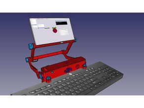 karl 06 tastiera lampone portatile computer pieghevole freecad notebook raspberry pi caso touchscreen 3d print model - Mito3D