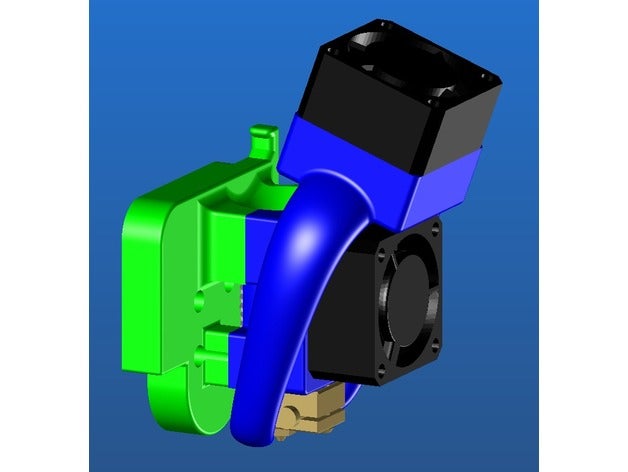 e3d v6 monte doppia ventola 40x40 alfawise u20 la stampante accessori 3D print model - Mito3D