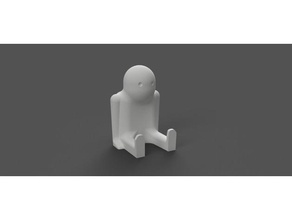 bob pensador personas figura hombre soporte de teléfono la escultura 3d print model - Mito3D