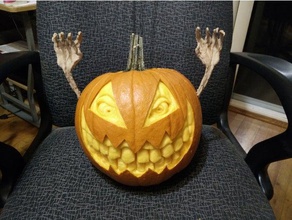 pumpkin arms creatures halloween jack-o-lantern 3d print model - Mito3D