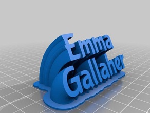 emma gallaher bubble gum sans office customized 3d print model - Mito3D