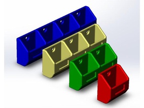 wall storage bins tool holders boxes box 3d print model - Mito3D