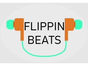 flippin batidas o áudio fones de ouvido flippin3d flippinbeats música 3d print model - Mito3D