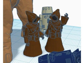 jawas de star wars la legión escala juguete juego accesorios en miniatura tatooine wargaming 3d print model - Mito3D