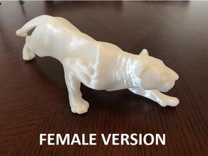 panter kadın versiyonu heykeller çita guepard leopar panthre 3d print model - Mito3D