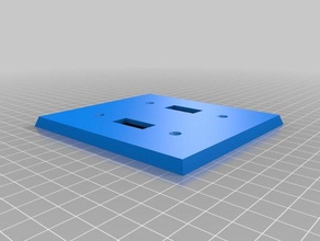 interruptor de la luz tapa 2-pandillas reducción ancho reemplazo partes 3d print model - Mito3D