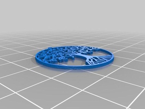 tree life keychain keychains wood 3d print model - Mito3D