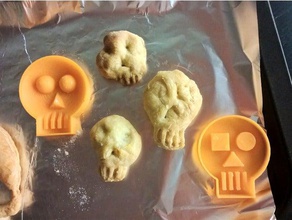 mini skull cookie cutter kitchen dining halloween 3d print model - Mito3D