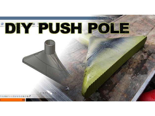 diy push pole boating sport outdoors boat duck hunting foot small 3D print model - Mito3D