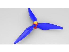 3-blade propeller cone hobby 3d print model - Mito3D