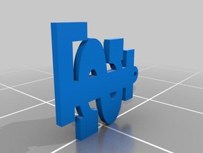 salle logotipo 3d impressão Logo em 3d print model - Mito3D