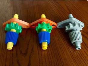 kiddicraft giro de la década 1970 mecánica playset juguete playsets perno bloques construcción los niños personalizable principios aprendizaje educativo ingeniería las habilidades motoras tuerca física retro 3d print model - Mito3D