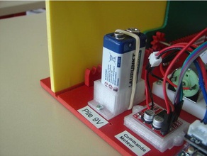 9v-Batterie-Halter-Unterstützung pile 9v hobby band Batterie elastique ruber 3d print model - Mito3D