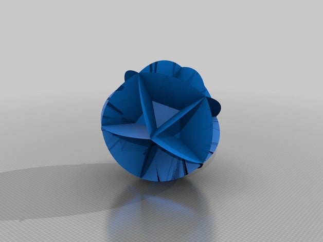 l'icosaèdre à l'emporte-pièce creuse mathématiques 3D print model - Mito3D