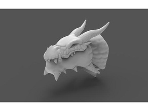 argenvaughst dragon head games bust creature dungeons dragons lizard sculpt sculpture 3d print model - Mito3D