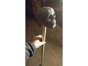 celtic skull staff props halloween 3d print model - Mito3D