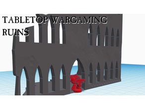table wargaming ruines jeux 40k terrain wargame 3d print model - Mito3D