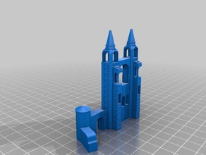 st andrews cathedral towers buildings structures 3d print model - Mito3D