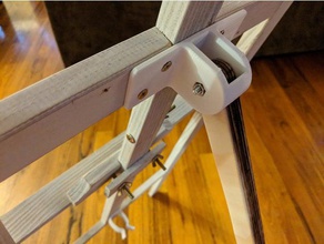 easel leg mount clip diy stand hinged bracket 3d print model - Mito3D