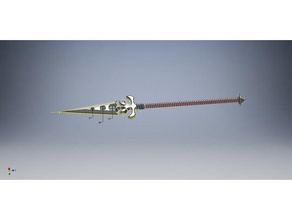 halberd meh props fantasy spear staff weapon 3d print model - Mito3D