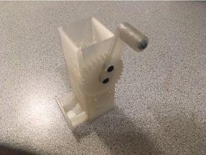 simple handle grinder double gear v20 diy herb 3d print model - Mito3D