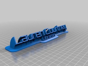 lauren name plate office customized 3d print model - Mito3D