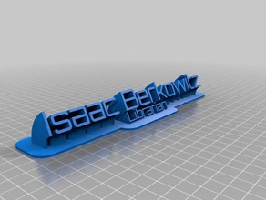 berkowitz name plate office customized 3d print model - Mito3D