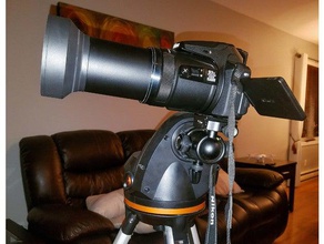 adaptador de câmara ajuste celestron tripé piggy back sem telescópio suporte câmera cofrinho 3d print model - Mito3D