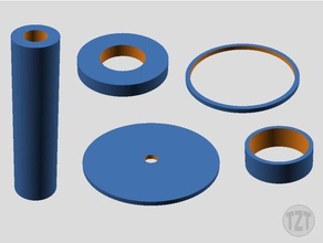 personalizador de la arandela buje espaciador del anillo junta partes 3d print model - Mito3D