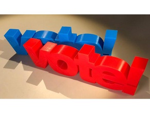 Stimme Zeichen logos Wahlen Politik öffentliche 3d print model - Mito3D