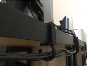 gancho do cabo secretária 34-35 mm ikea linnmon organização clip de suporte 3d print model - Mito3D