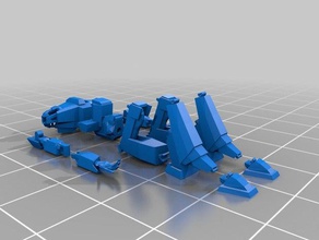 cargador de bot totalmente pose-capaz bordelands juegos figura acción borderlands 2 la estatuilla figuritas hyperion mech mecha poseable robot 3d print model - Mito3D